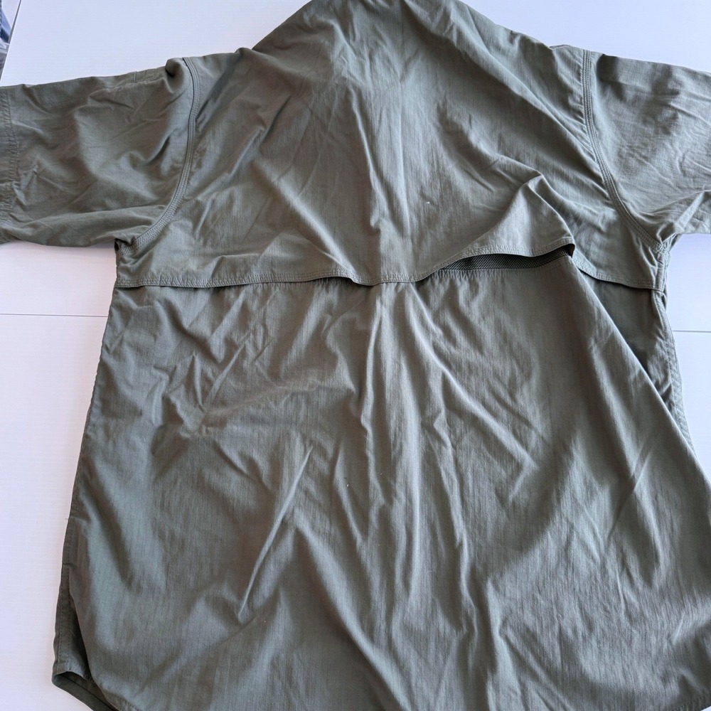 5.11 Tactical Ripstop Shirt Mens Large Olive Short Sleeve Utility Hiking Vented - Picture 7 of 7